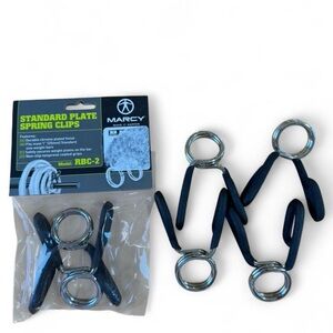 Marcy Standard Plate Spring Clips – 1” Weight Bar Collars (all 6 clips pictured)